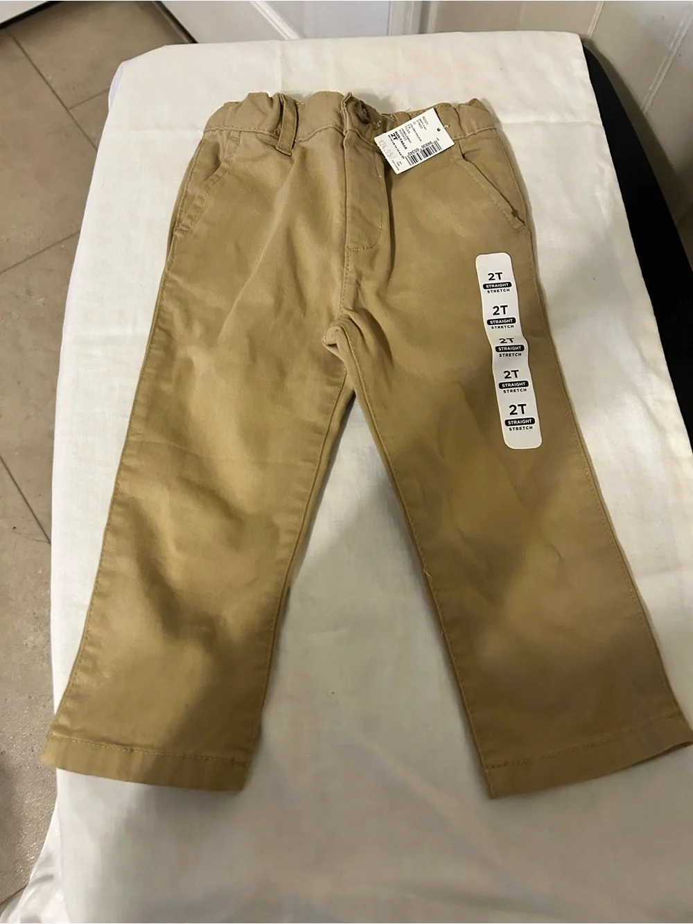 NWT The Children’s Place Khaki Casual Straight Stretch Pants/2T/Boys